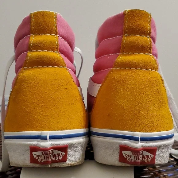 SZ. 8 1/2 WOMEN'S VANS SK8 MULTIBRIGHT 12 SUEDE SKATE BOARD SHOE - Picture 7 of 8